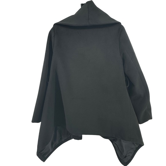 Chicwish Jacket Womens L Black Short Coat Wool Blend Lined Open Front Opera - Picture 2 of 7